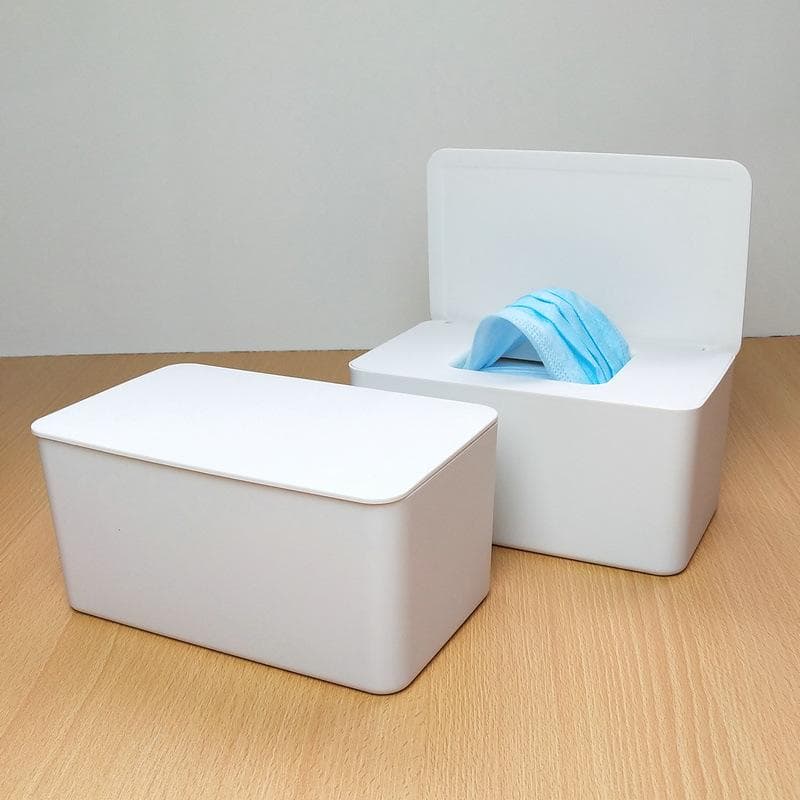 Spot with cover wet tissue box pumping paper box mask box storage box household dust-proof desktop dark blue