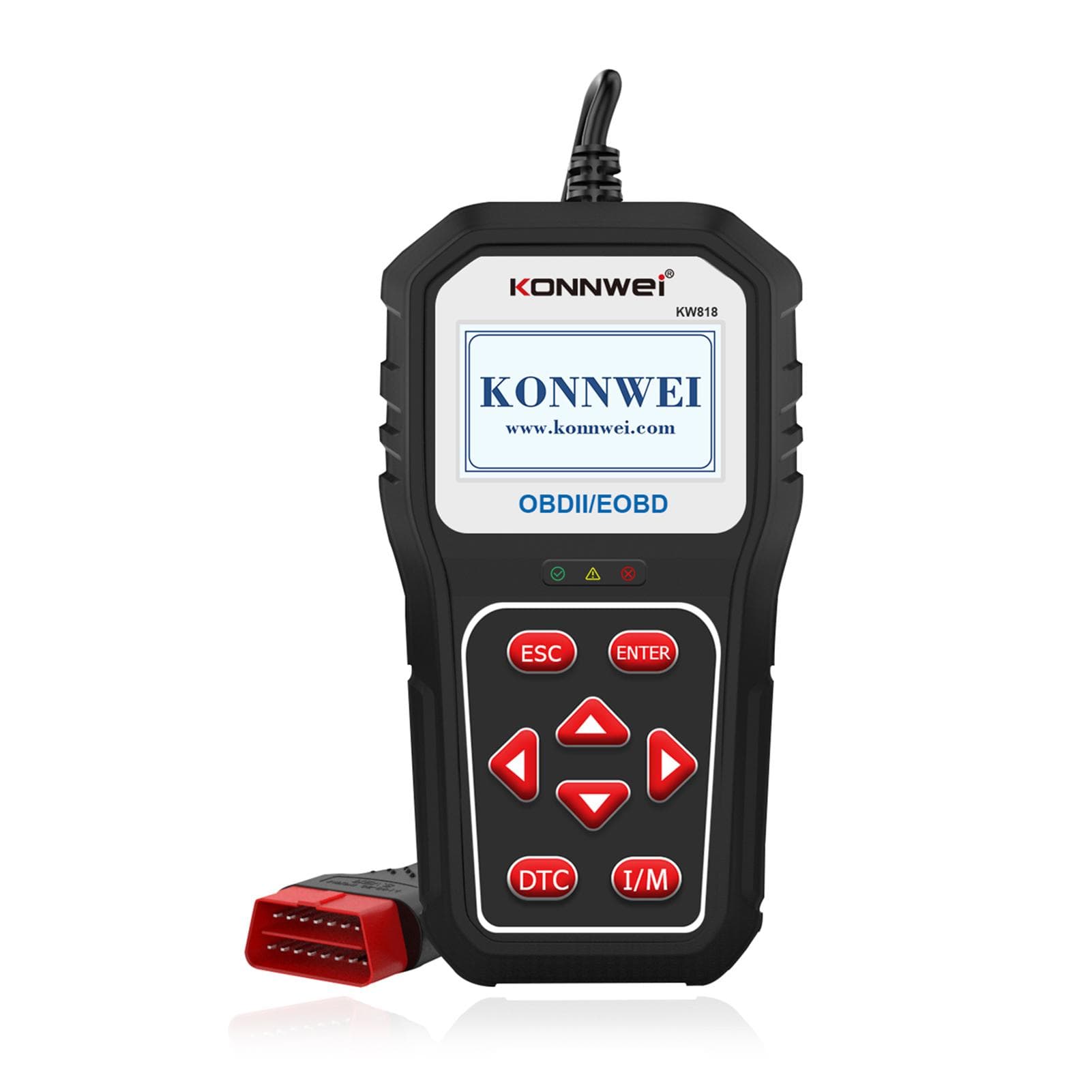 New KONNWEI KW818 Universal Car OBDII Scanner Tool Auto Code Reader KW808 KW820 Upgraded Version multicolour