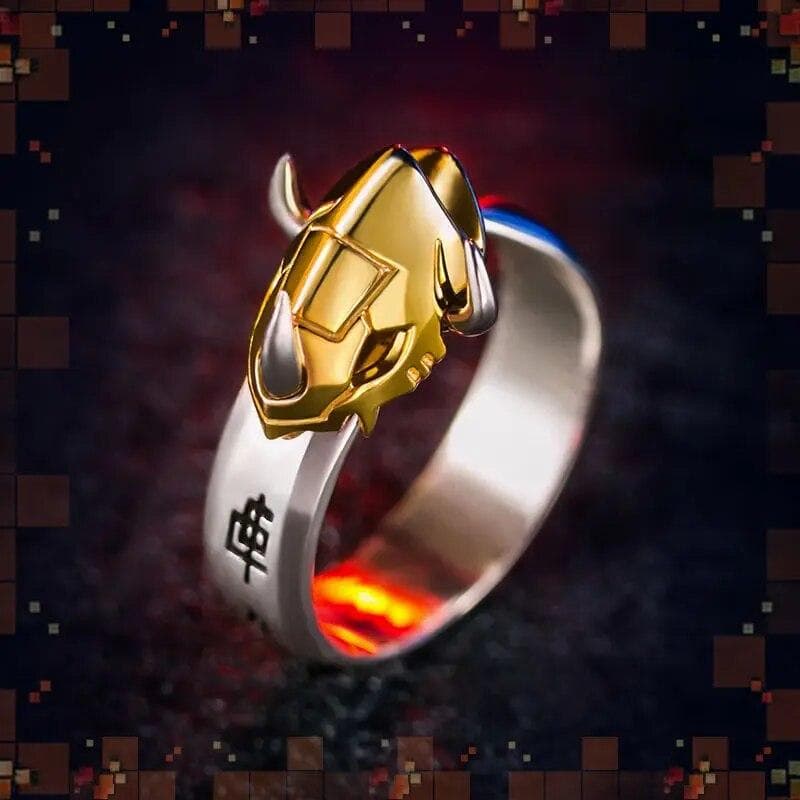 Anime Digital Monster Ring Garurumon Unisex Cosplay Adjustable Opening Angel Angewomon Rings Accessories Jewelry Gifts resizable
