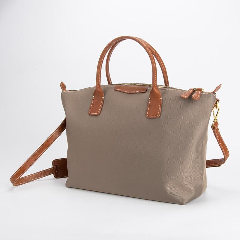 Large-capacity Top-grain Leather Oxford Waterproof Travel Bag, Single-shoulder Crossbody Computer Bag, Business Commuting Tote Bag