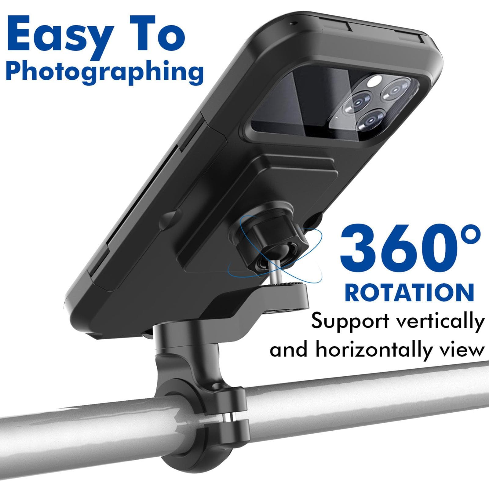 Bicycle Mobile Phone Holder IPX4 Waterproof Magnetic Cycling Support Bracket Stand