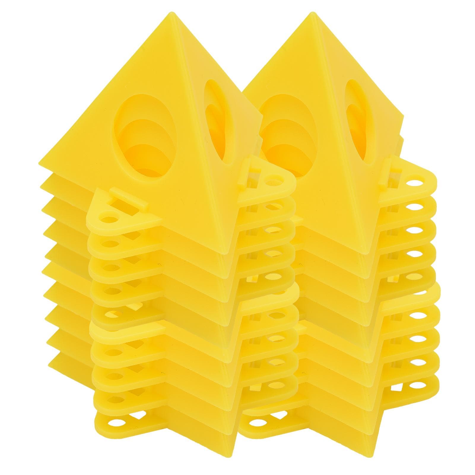 20 PCS Stackable Painting Stands Mini Cone Paint Rack Canvas Cabinet Doors Riser Support for 20 PCS yellow