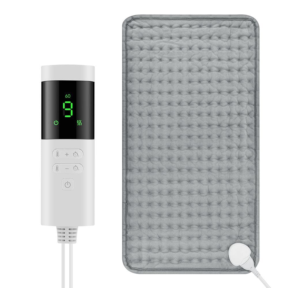60X30Cm Portable Electric Blanket Heating Pad 9 Level Hot Compress Washable Thermal Mat for Back Abdomen Hand Leg EU grey