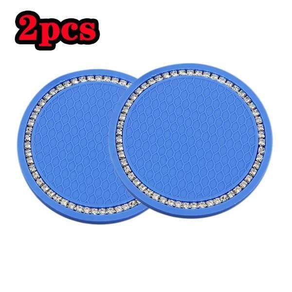 Car Coaster Water Cup Bottle Holder Anti-slip Pad Mat Silica Gel Waterproof for Interior Decoration Car Styling Accessories blue