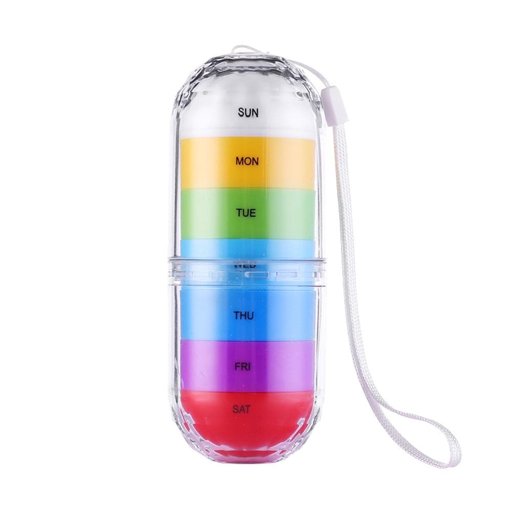 7 Day Pill Box Case Medicine Organizer Tablets Holder Dispenser Waterproof and Portable