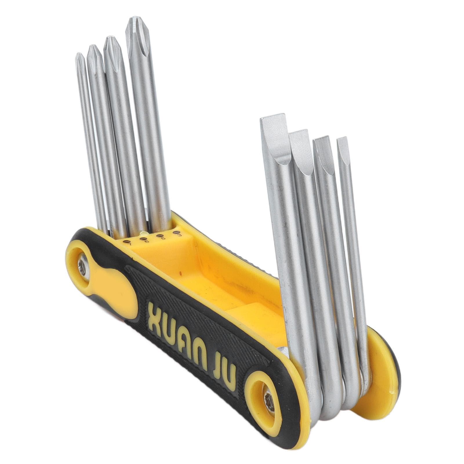 Folding Screwdriver 8 in 1 Cross Slot Portable Hand Tool Set Kit for Maintenance