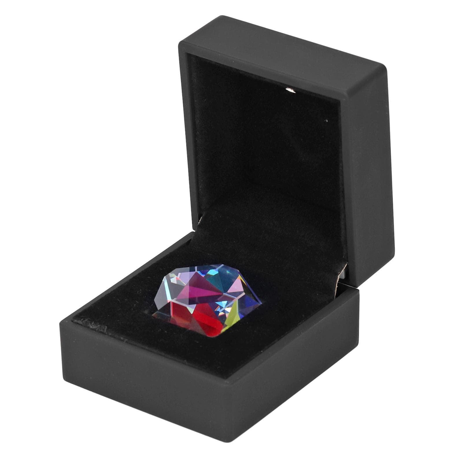 Color Cube Prism 9.8x9.8x9.8in RGB Dispersion Color Crystal Faceted Optical Prism for Physics