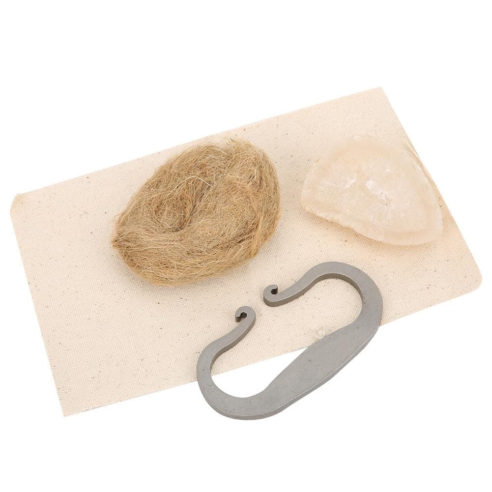 High Carbon Steel Fire Striker Flint Stone Fire Starter Outdoor Survival Tools Set