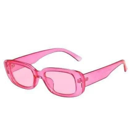 Women Men Vintage Trendy Rectangle Candy Color Sunglasses Small Frame UV400 Protection Unisex Eyewear 1PC