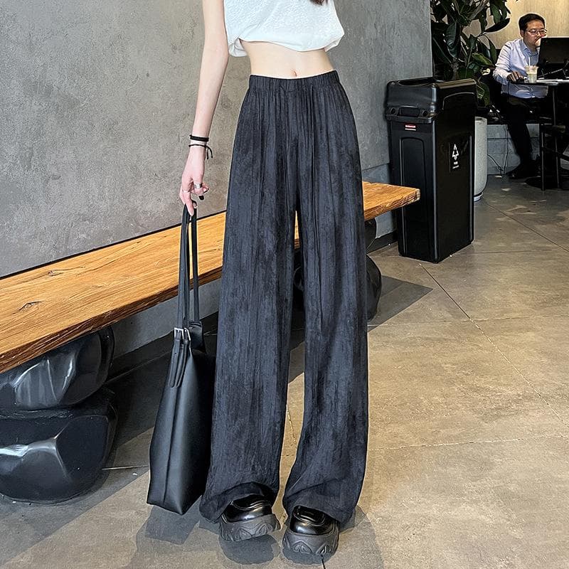 Summer Thin Drape Narrow Casual Sunscreen Straight-leg Pants 2XL