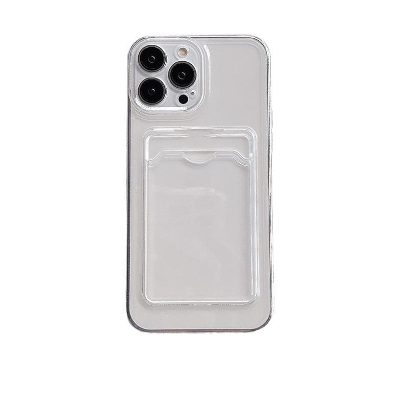 Card Transparent Case Suitable for Apple 15PRO Full-inclusive Mobile Phone Case IPhone11/12 Simple Anti-fall Protection Case Apple 16PROMAX