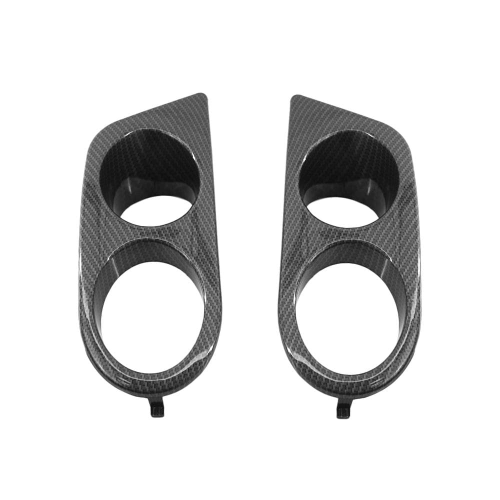Ham Style Air Duct Fog Light Covers Carbon Fiber Front Lower Bumper Fog Lamp Frames Replacement for BMW E46 M3 2001-2006 black