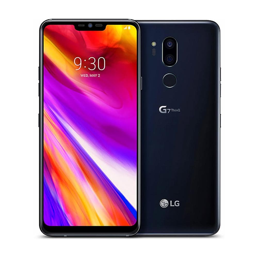 Refurbished LG Original LG G7 ThinQ G710N G710VM G710ULM 4G 4GB RAM 64GB ROM Mobile Phone Smartphone With Single 1/2 SIM G710VM Simple Set black