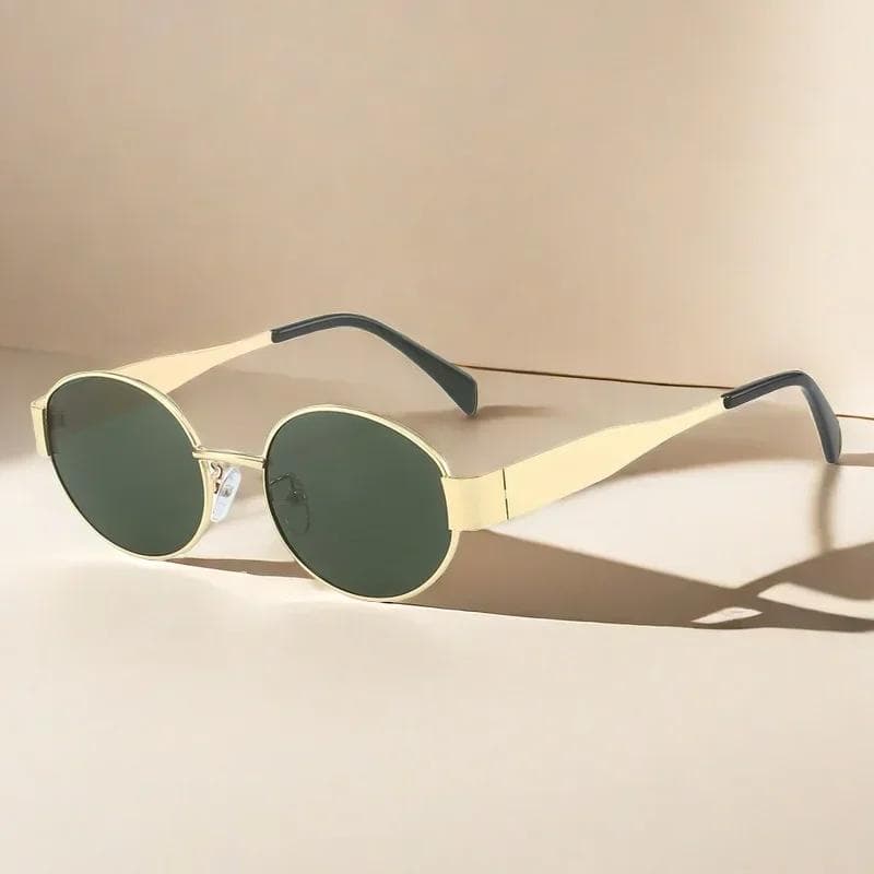 Vintage Oval Sunglasses Women UV400 Sunscreen Steampunk Cat Eye Eyewear Men Outdoor Ultraviolet Proof Classic