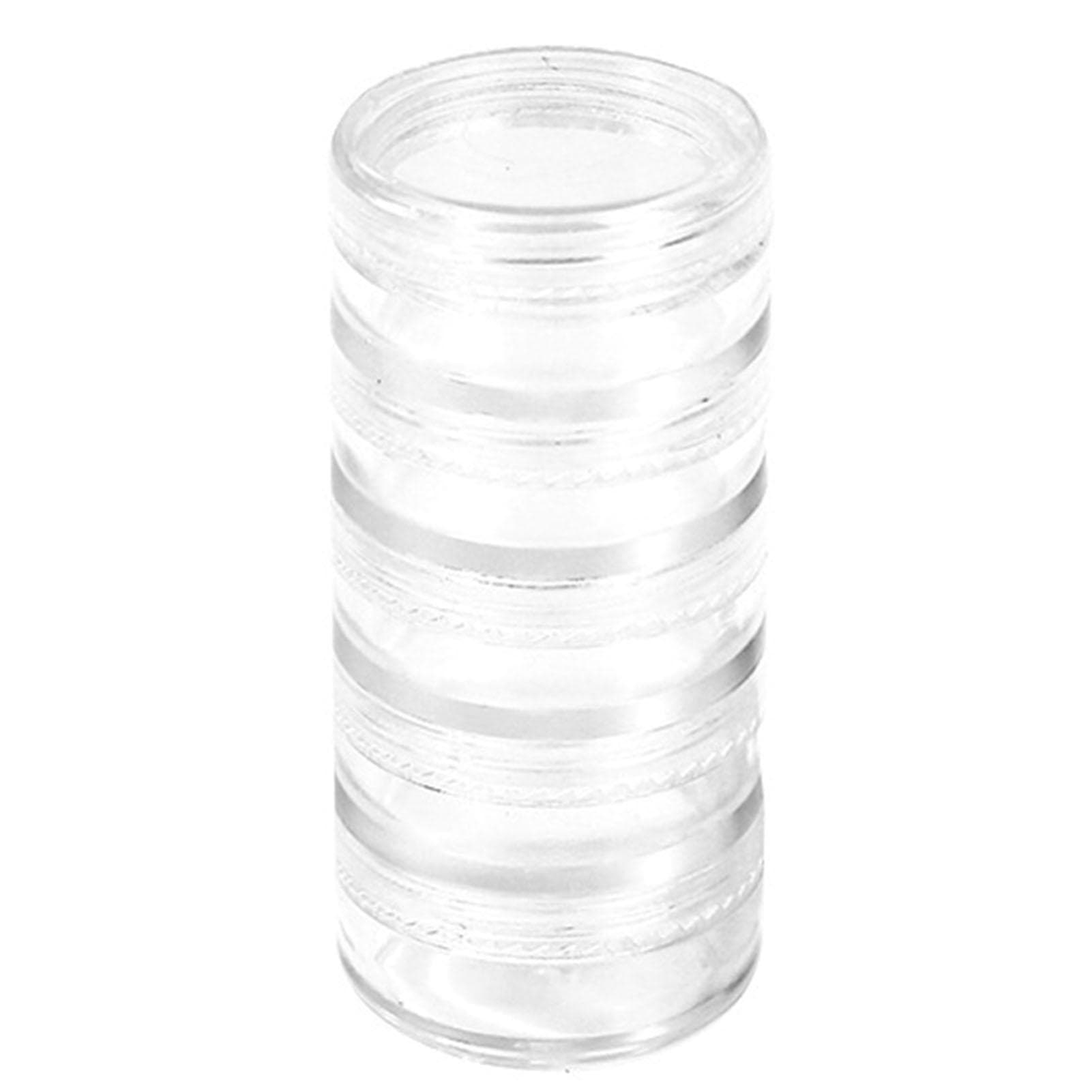 Round Jewelry Box Transparent Sturdy PP 5 Tiers Design Light Portable Jewelry Storage Box for