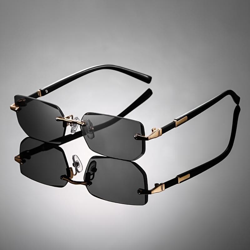 1pcs Small Square Edged Frameless Glasses for Men Women Fashion Birthday Gifts Photography Props