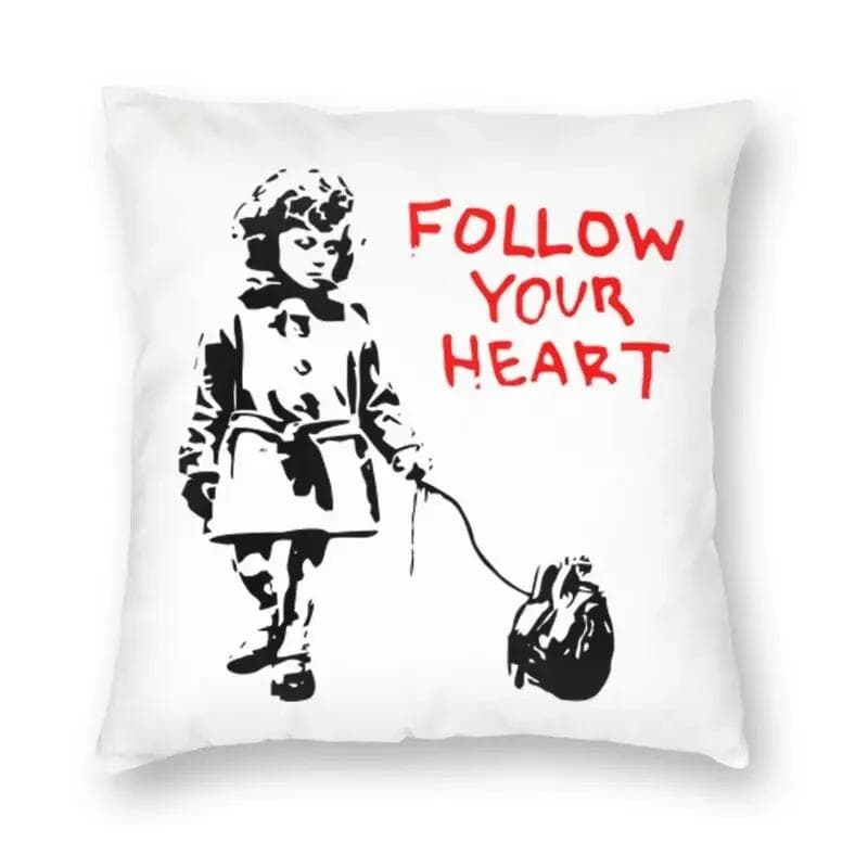 Banksy Uncovering Graffiti Pillow Cover Home Decor Cushion Sofa Street Art Cushion Cover Throw Pillow for Car Decorative Cushoin 50x50cm
