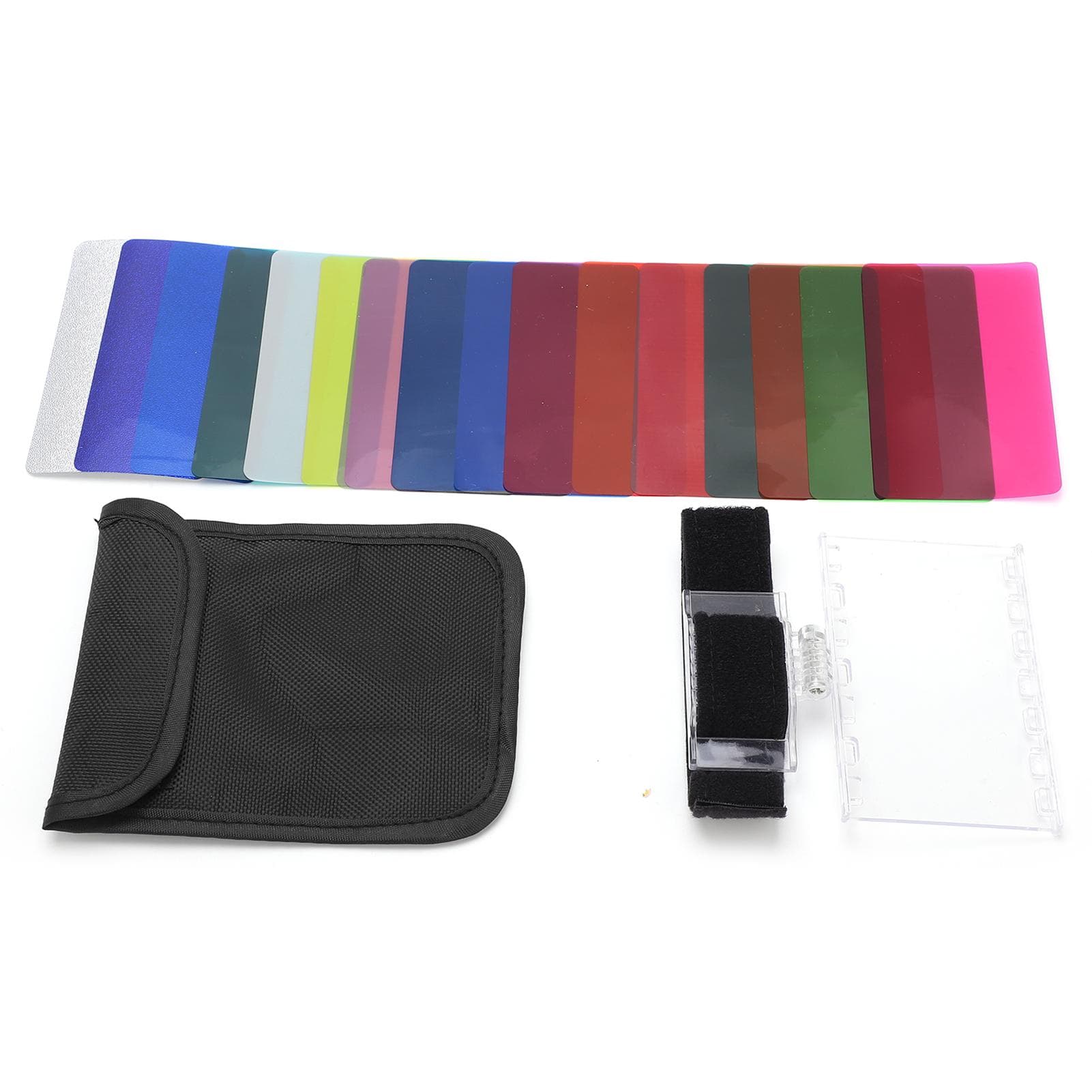 18pcs Camera Gel Filter Kit Transparency Color Film Plastic Sheets Color Correction Filter for
