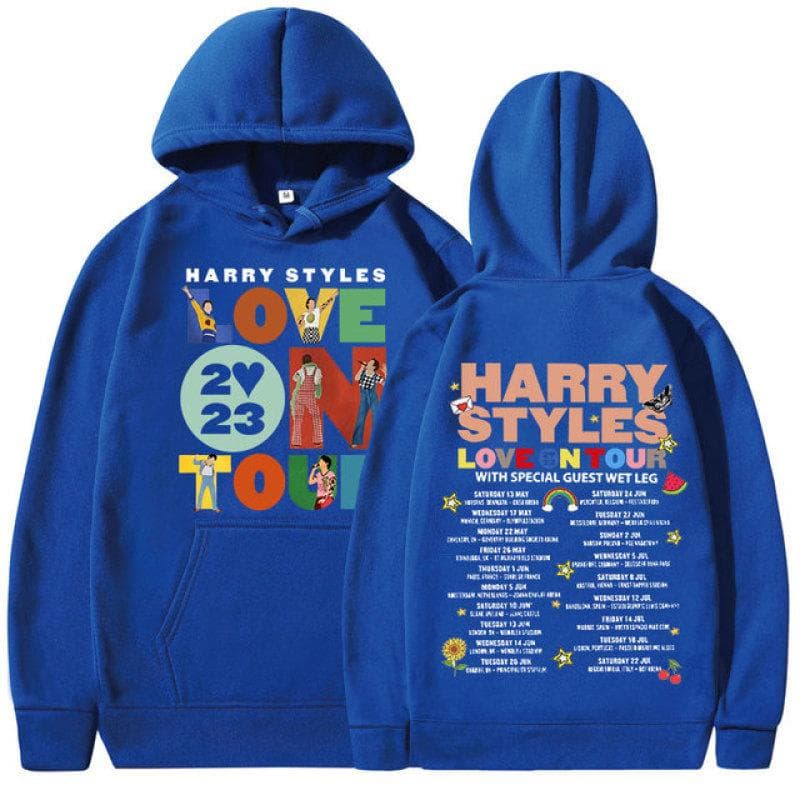 2023 Love on Tour Concert Hoodie Harajuku Hip Hop Oversized Hoodies Unisex Y2k Clothes Long Sleeve Hooded Sweatshirts Streetwear M