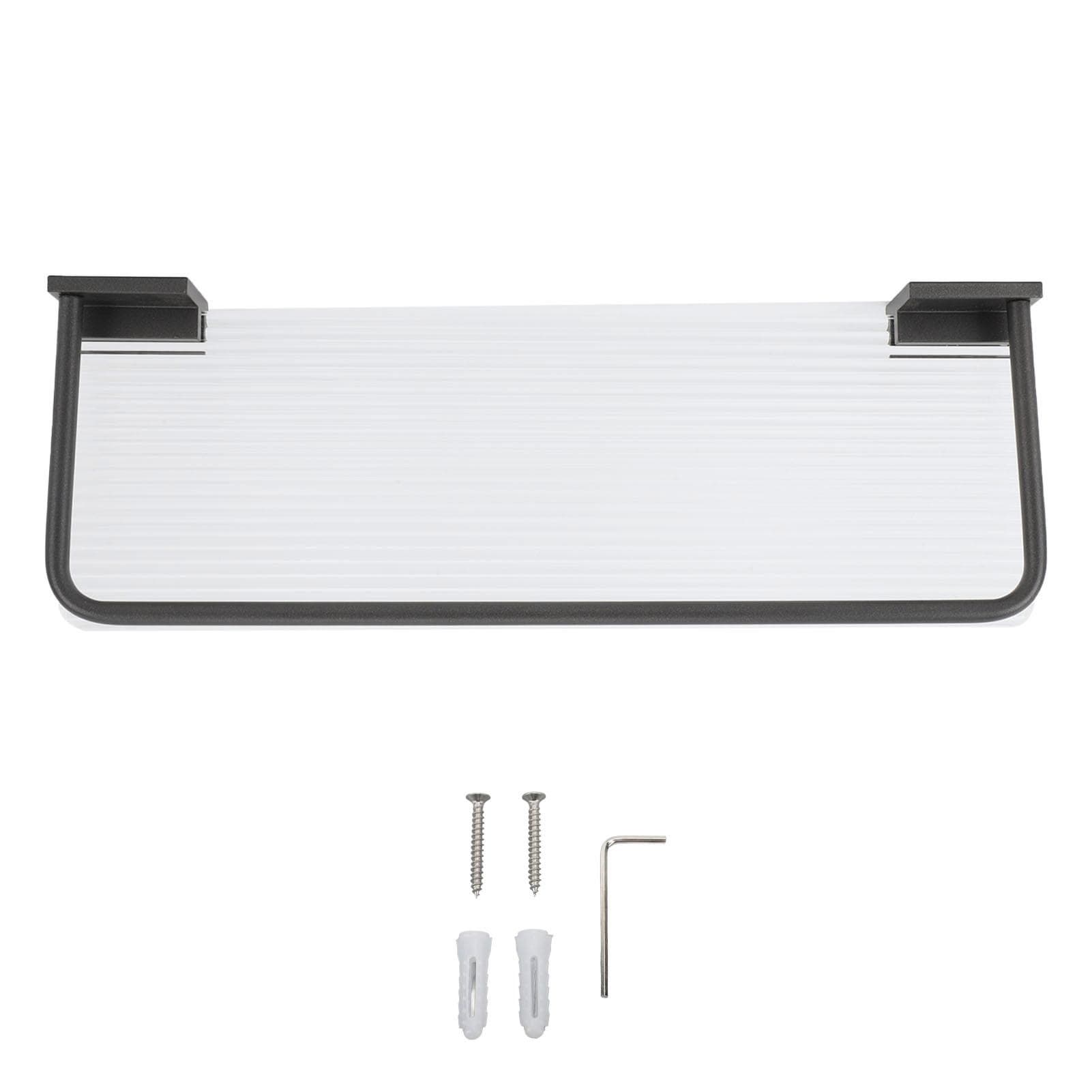 Floating Shelf Space Aluminum Acrylic Wall Mounted Decorative Storage Shelf for Kitchen Bathroom
