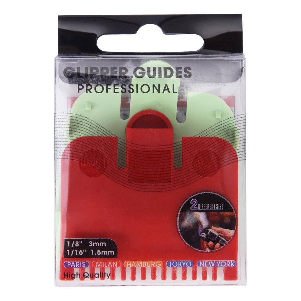 2pcs Professional Cutting Guide Comb 1.5mm 3mm Set Colorful Limit Comb Set for Electric Hair multicolour