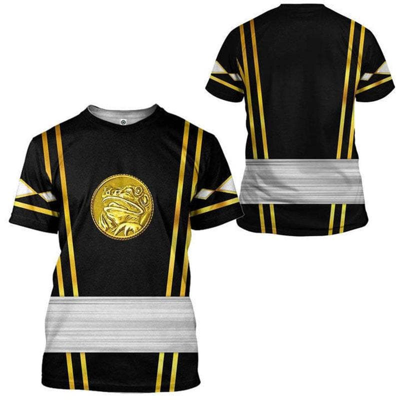Animation Peripheral Power Rangers Extraordinary Marines 3D Printing Summer Casual Short Sleeve Loose Men's and Women's T-Shirts 3XL