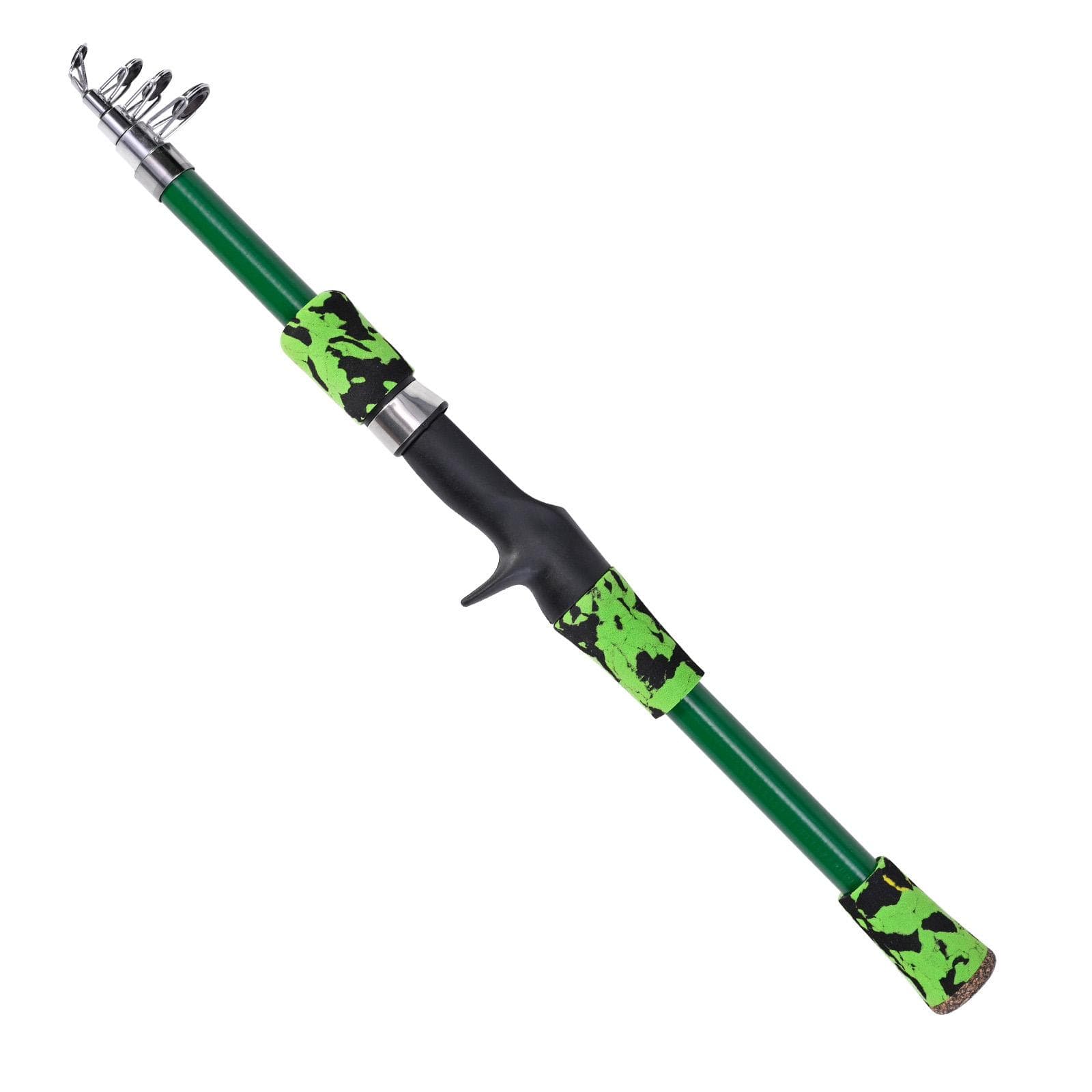 Kids Fishing Pole 165cm Telescopic Fishing Rod Spinning for Children Child ages 5--12 Fishing Rod green
