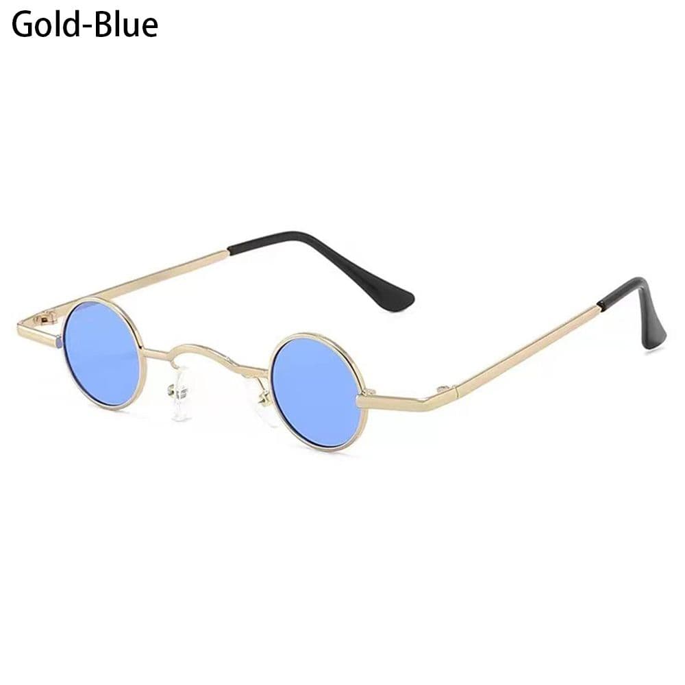 Women Men Punk Small Round Sunglasses Metal Frame Candy Color Shades UV Protection Fashion Accessories