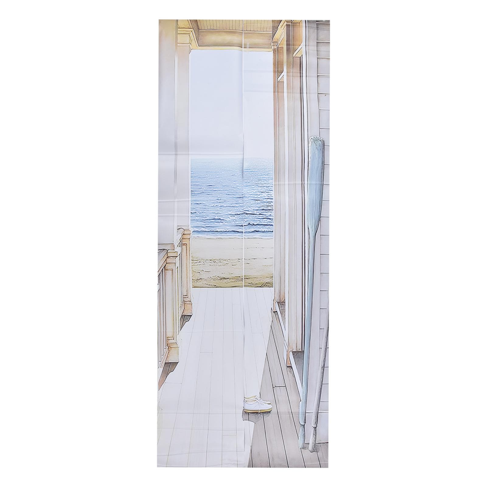 2pcs Door Sticker PVC Material 3D Visual Effects Easy Cleanable Detachable Waterproof Oil Proof