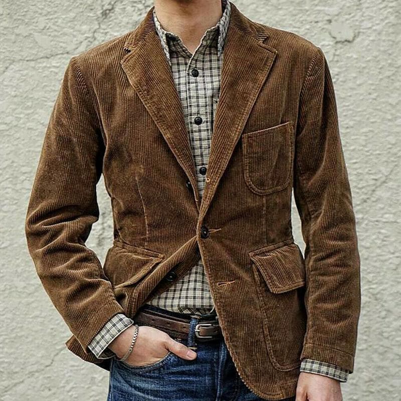 New Men's Casual Solid Color Jacket for Men 3XL brown