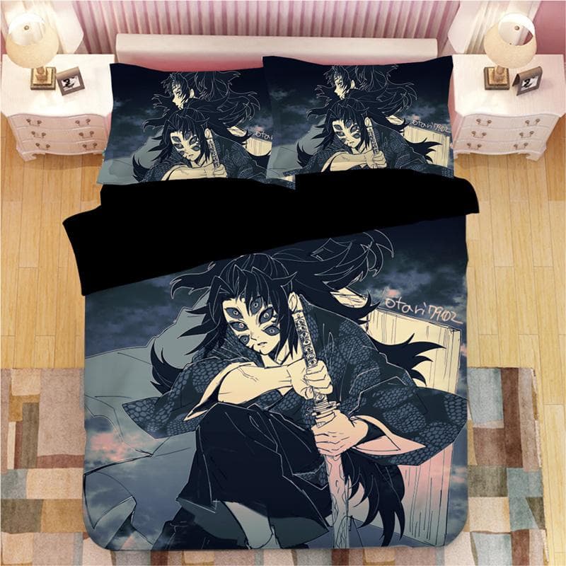 Demon Slayer Bedding Sets Cartoon Comforter Bed Linen Boys Kids Single Double Size Soft Bedclothes Home Decor Anime Duvet Covers Eu Double 200x200cm