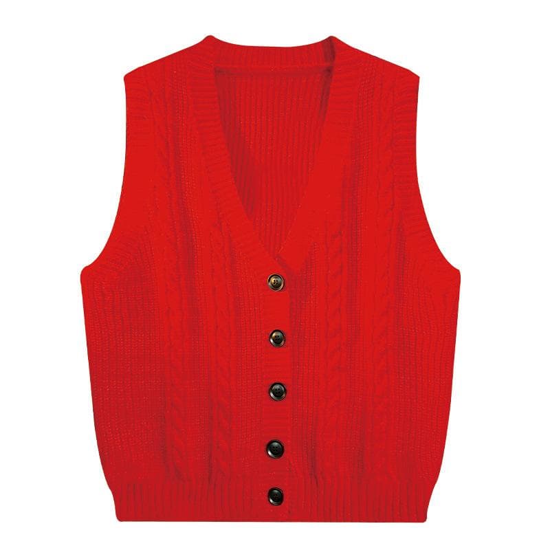 Knitted Vest, Men's Winter Sweater, Camisole, Worn on The Outside, Layered on The Inside, Sleeveless V-neck Top L