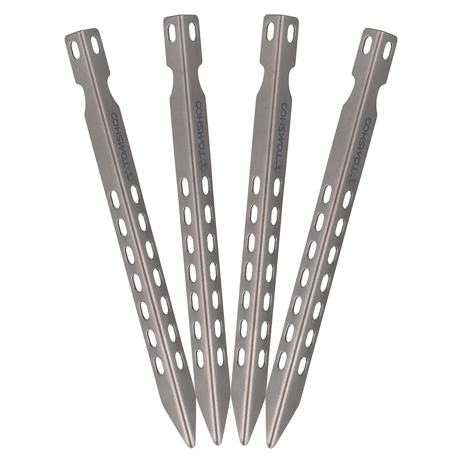 TOMSHOO 4/6 Pack 6.3 Inch Camping Tent Pegs Ultralight Windproof Titanium Tent Stakes Outdoor 4