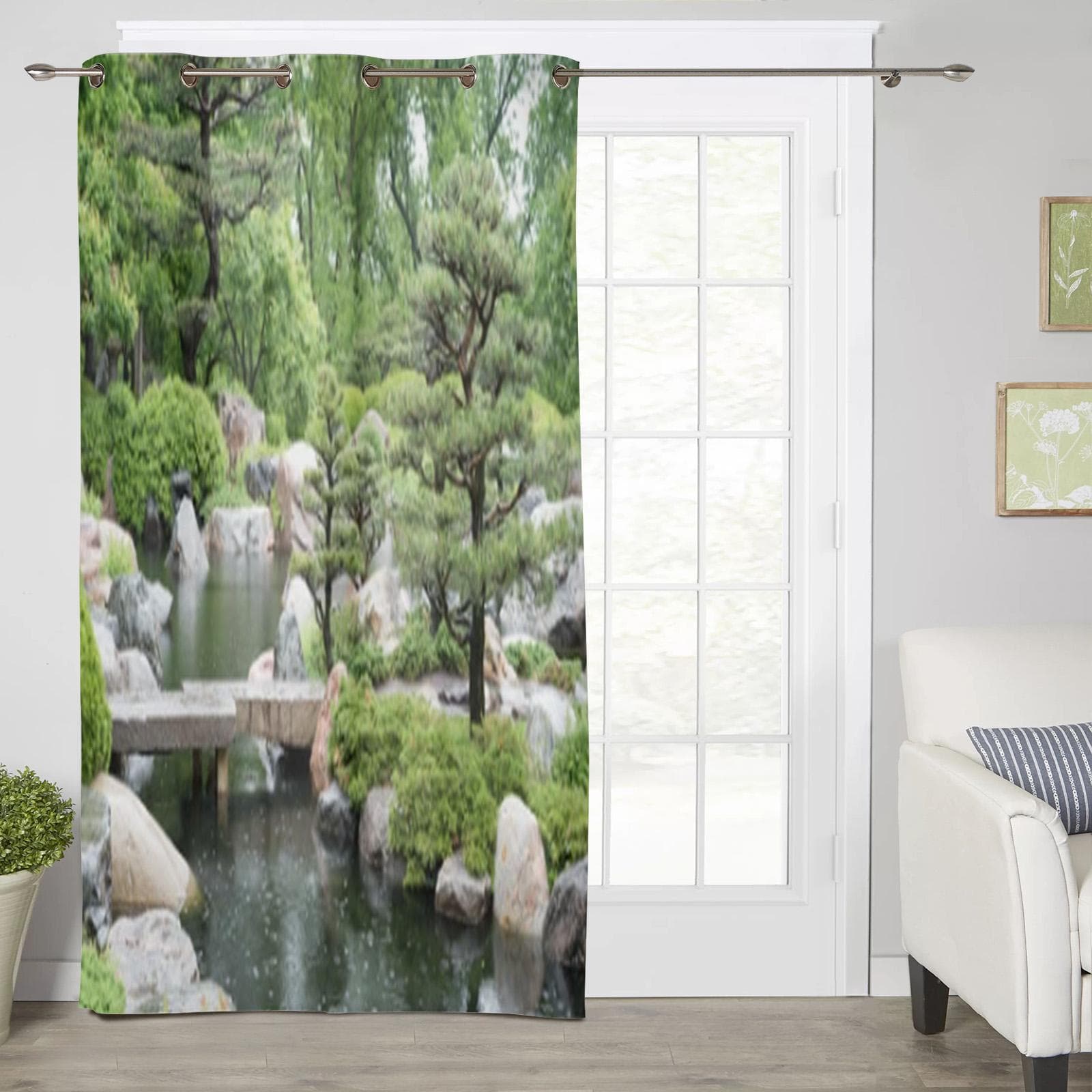 Cafe Doodle Teapot Cup Food Window Curtains Bedroom Kitchen Decor Curtain Panel Window Curtains for Living Room 135W x 60H(cm)