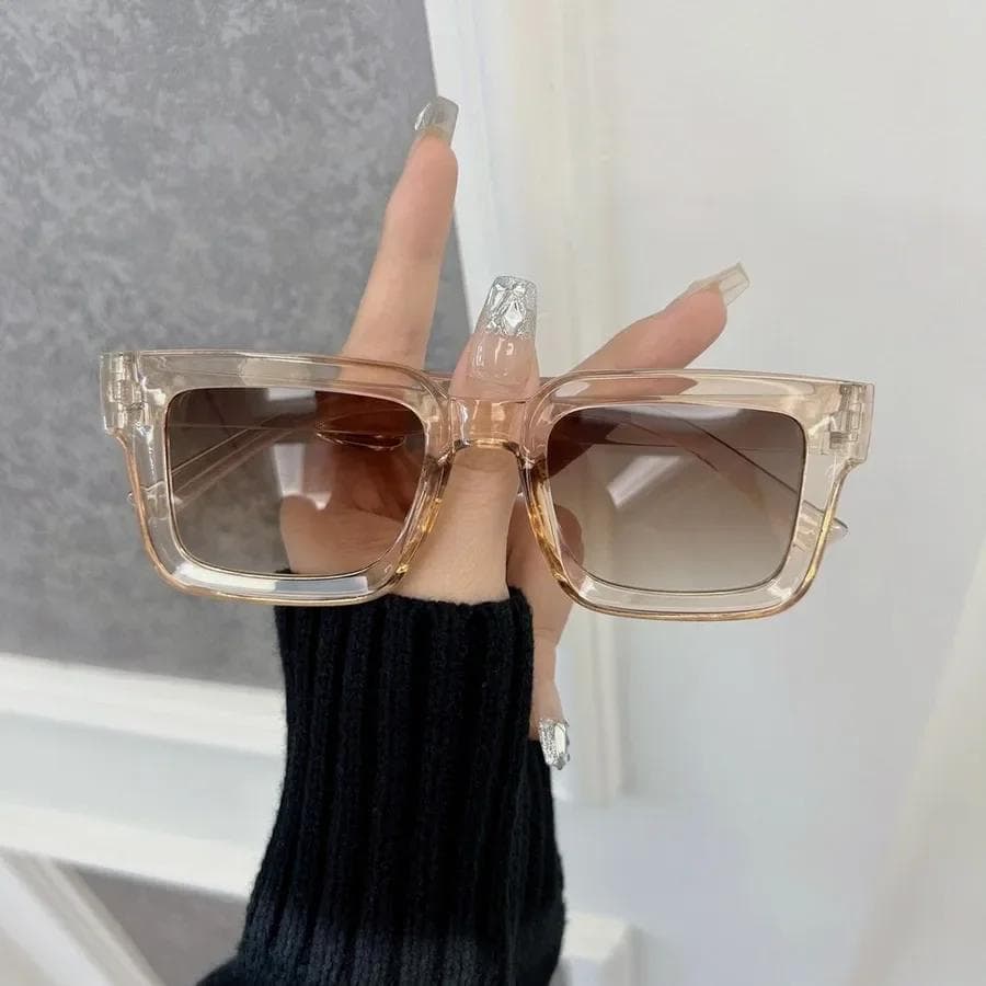 Fashion Retro Rectangle Sunglasses for Women Men Classic UV Protection Outdoor Shades Oculos De Sol Designer Unisex Other