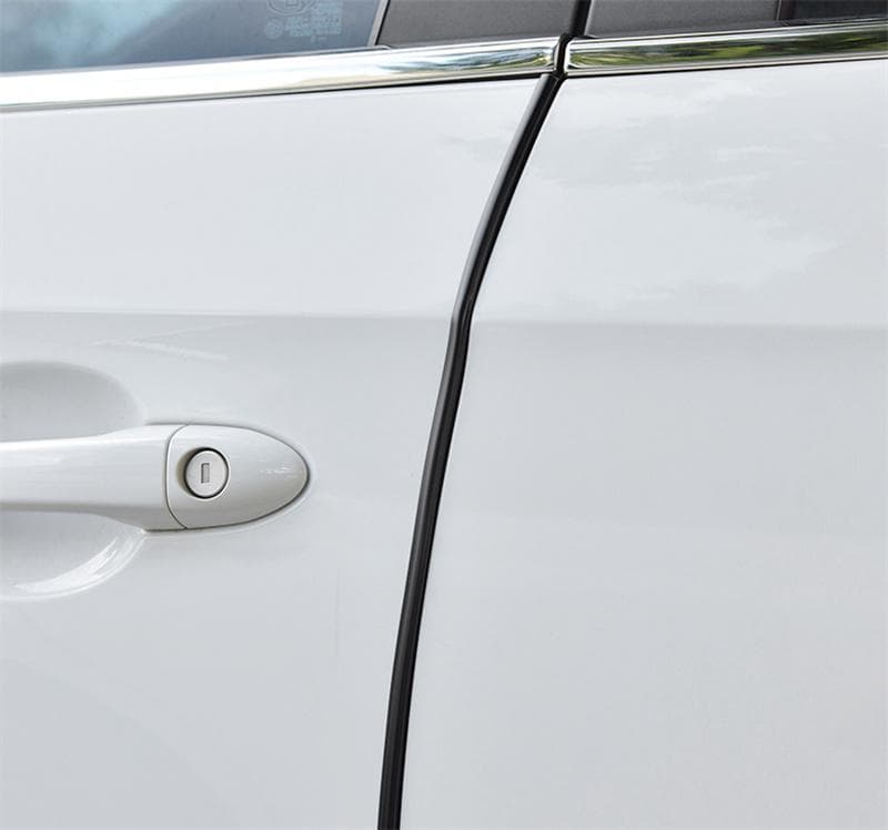 Car Door Edge Scratch Protector Strips Protection Side Doors Adhesive Scratch Protector Anti-Collision PVC Electroplating Strips 10M black