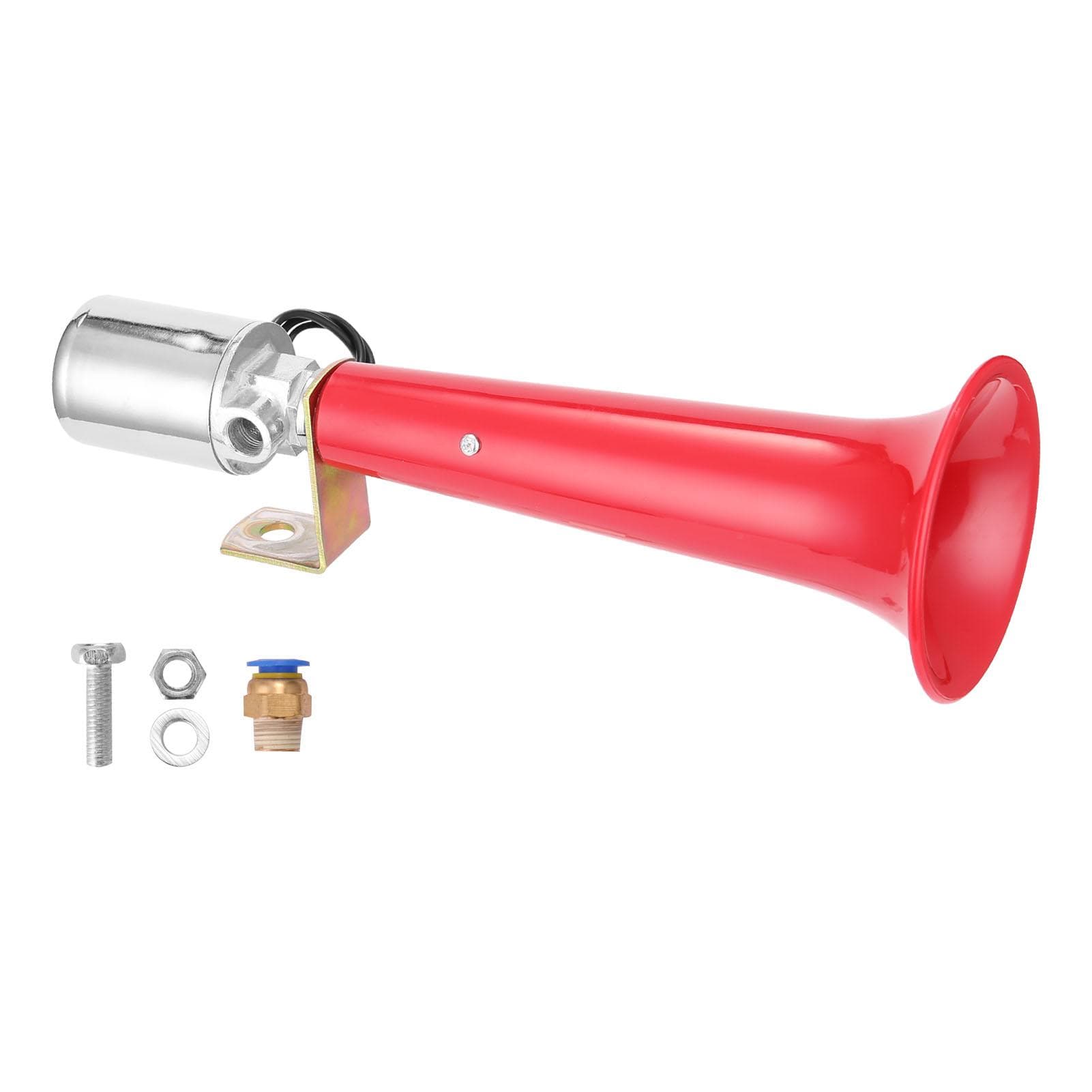 Automobile Air Horn Car Horn 12.0V 24V Universal Loud Sound Waterproof Horn Refitting Horn Air Horn 180DB Whisting Horn red