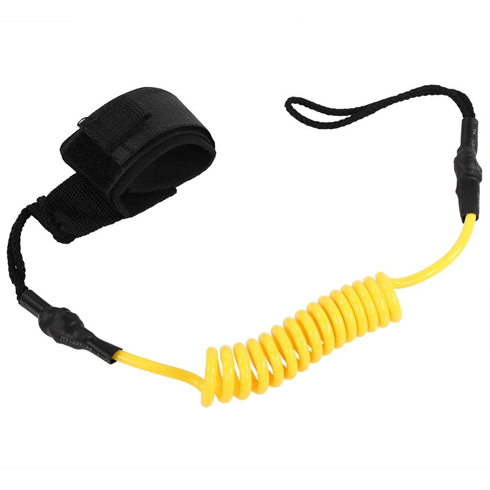 Kayak Accessory Safety Paddle Stand Up Paddle Surfing Leash For Surfboard (Yellow) yellow