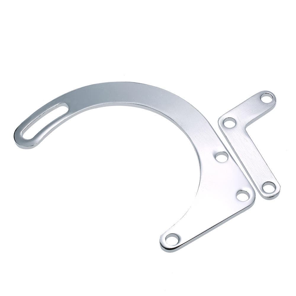 SBC Chrome Low Mount Alternator Bracket SWP SB for Chevy 350 Short Water Pump