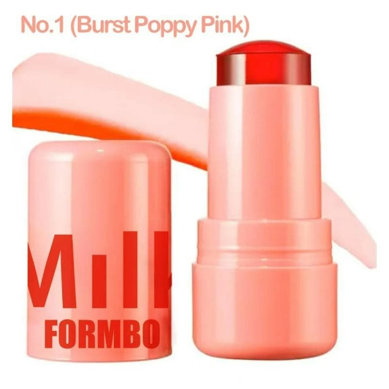 3-in-1 Milk Jelly Cheek Blush Tint Nourishing Moisturize Blusher Stick Lipstick Cream Lasting Matte Rouge Cheek Contour Cosmetic