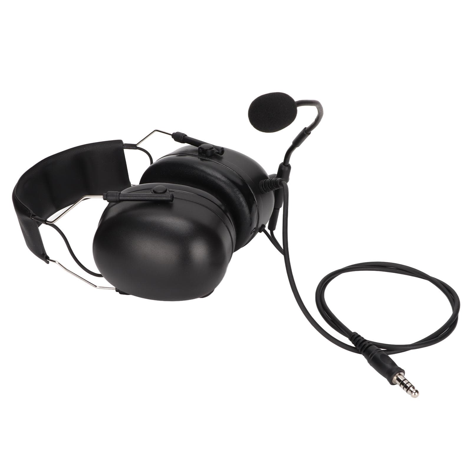7.1mm Radio Headphone Hearing Protection Noise Cancelling Heavy Duty Headset with U94 PTT for Yaesu