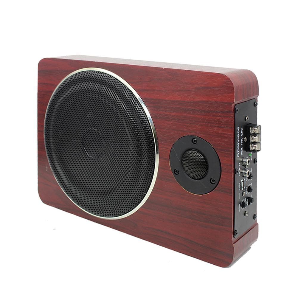 8 Inch 600W Car Stereo Ultrathin Subwoofer Under-Seat High Power Amplified Subwoofer System with brown