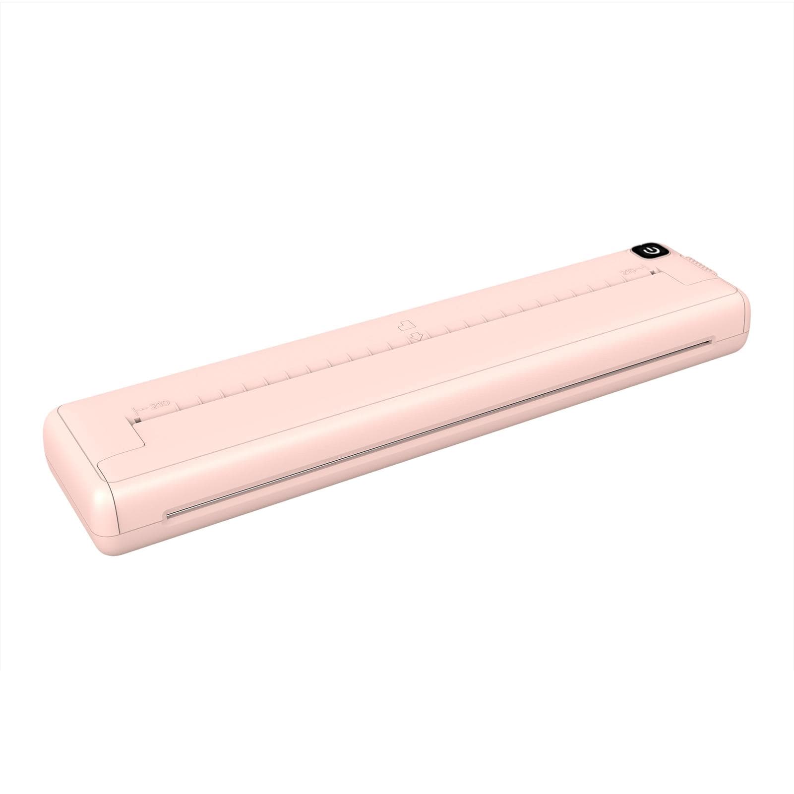 Portable Printer Wireless Inkless Printer Supports 8.26 x11.69 Thermal Paper Printer BT 0 pink