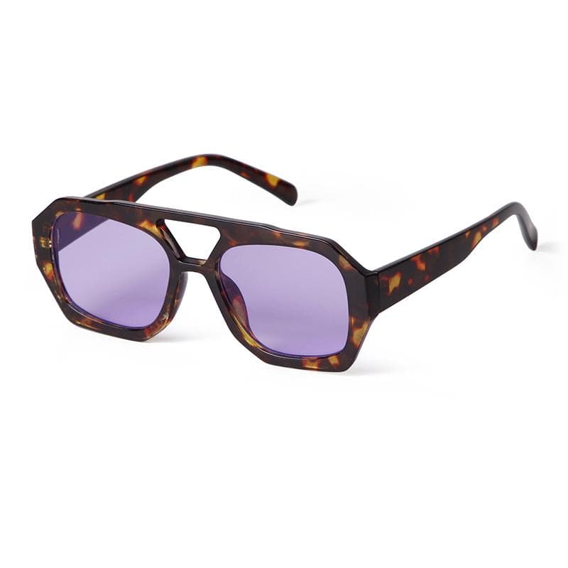 STORY Vintage Tortoiseshell Square Sunglasses Women Men Retro Classic Square Aviation Sun Glasses S4458 as picture