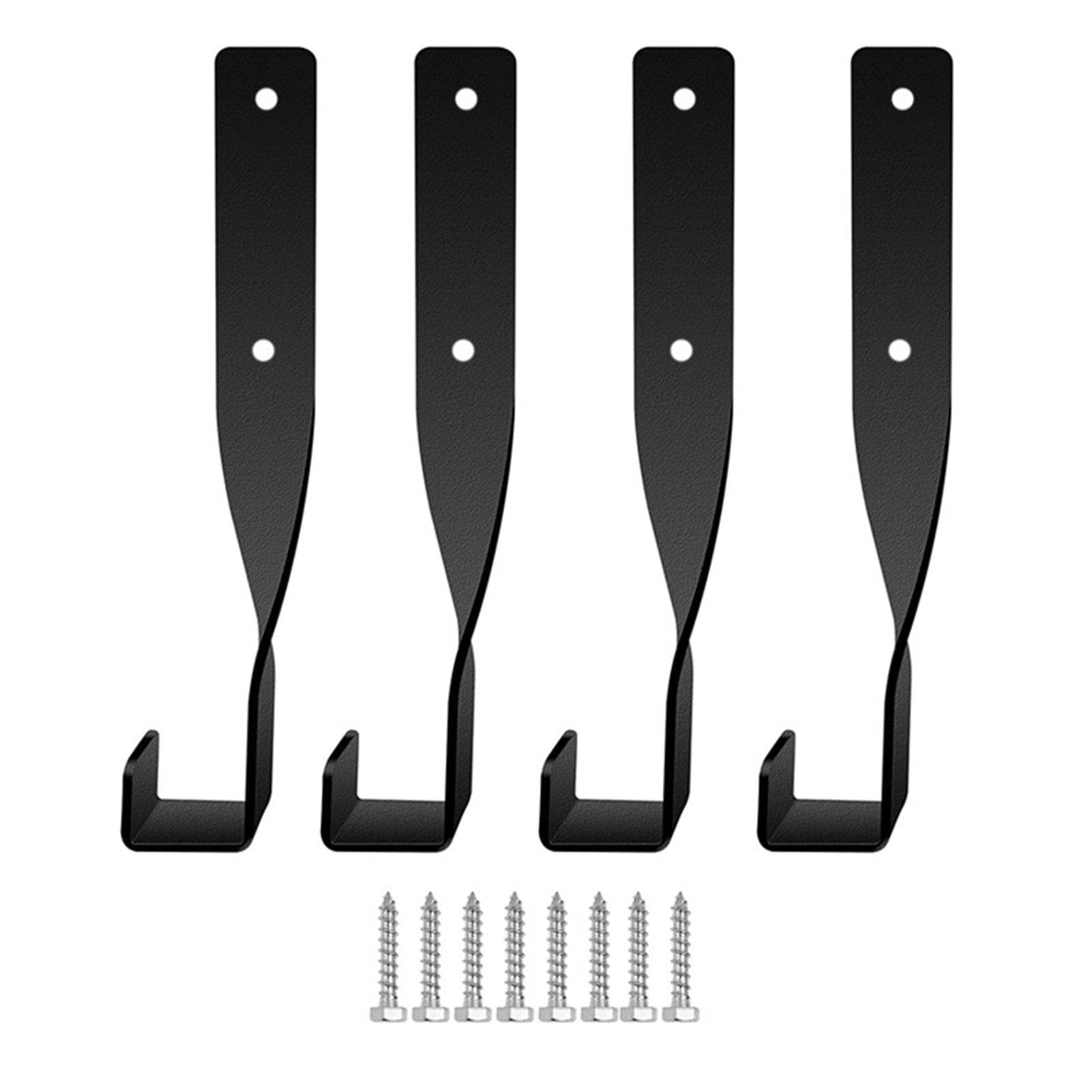4pcs Chainsaw Holder Bracket WallMounted Backpack Blower Rack HeavyDuty Garage Tool and 4pcs black
