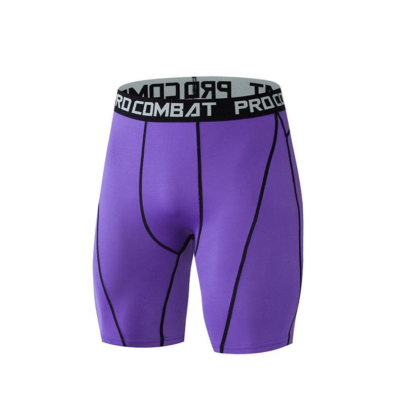 2025 men's and women's casual quick drying compression sports shorts, suitable for basketball, soccer, and running M purple
