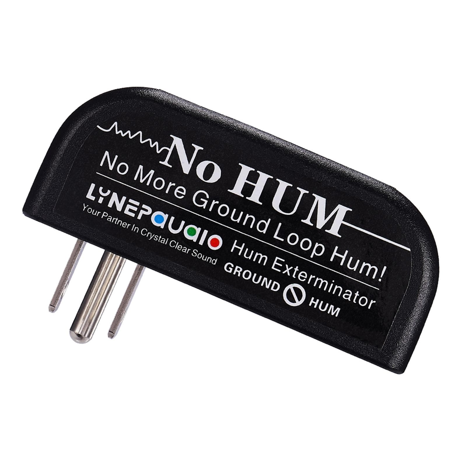 LINEPAUDIO Buzz Eliminator AC Ground Loop Noise Eliminator Plug-In AC Buzz Killer Hum Eliminator US Plug black