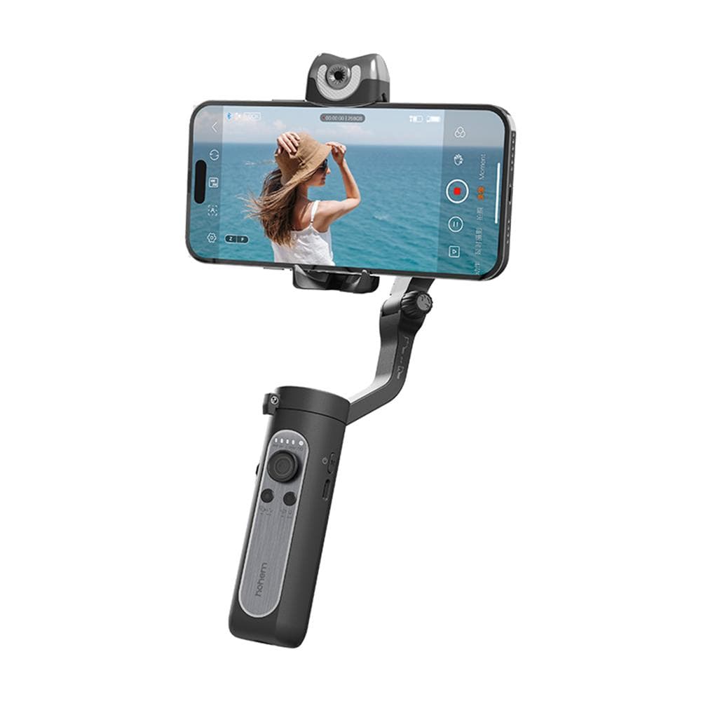 hohem iSteady V2S Portable 3-Axis Smartphone Gimbal Stabilizer AI Smart Tracking Phone Vlog Gimbal black