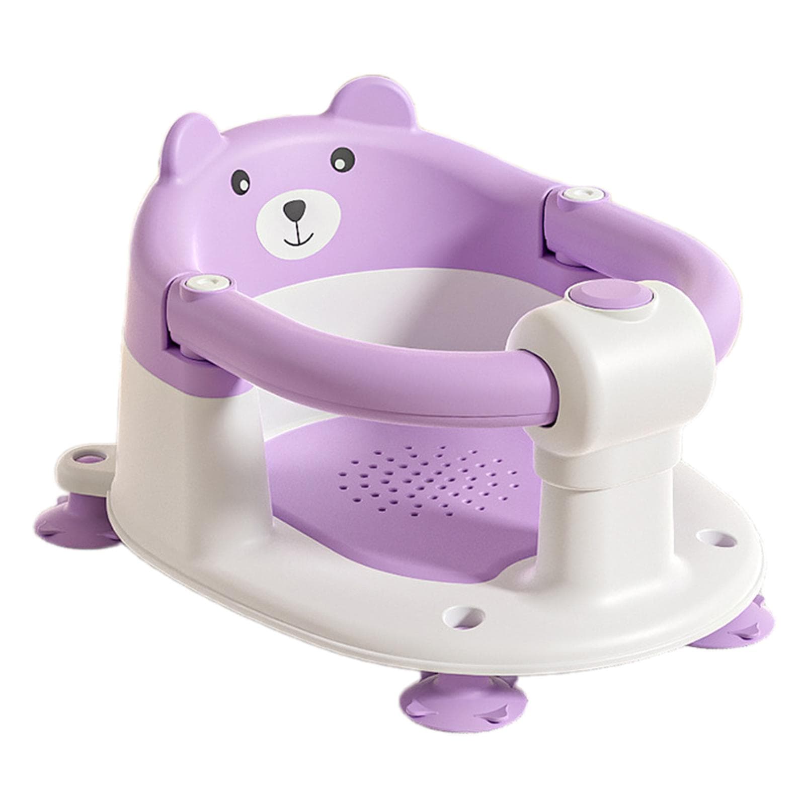 Baby Bath Seat for Infants 6 Months and Up Non Slip Toddler Bathtub Shower Chair with Suction Cups and Soft Cushion purple