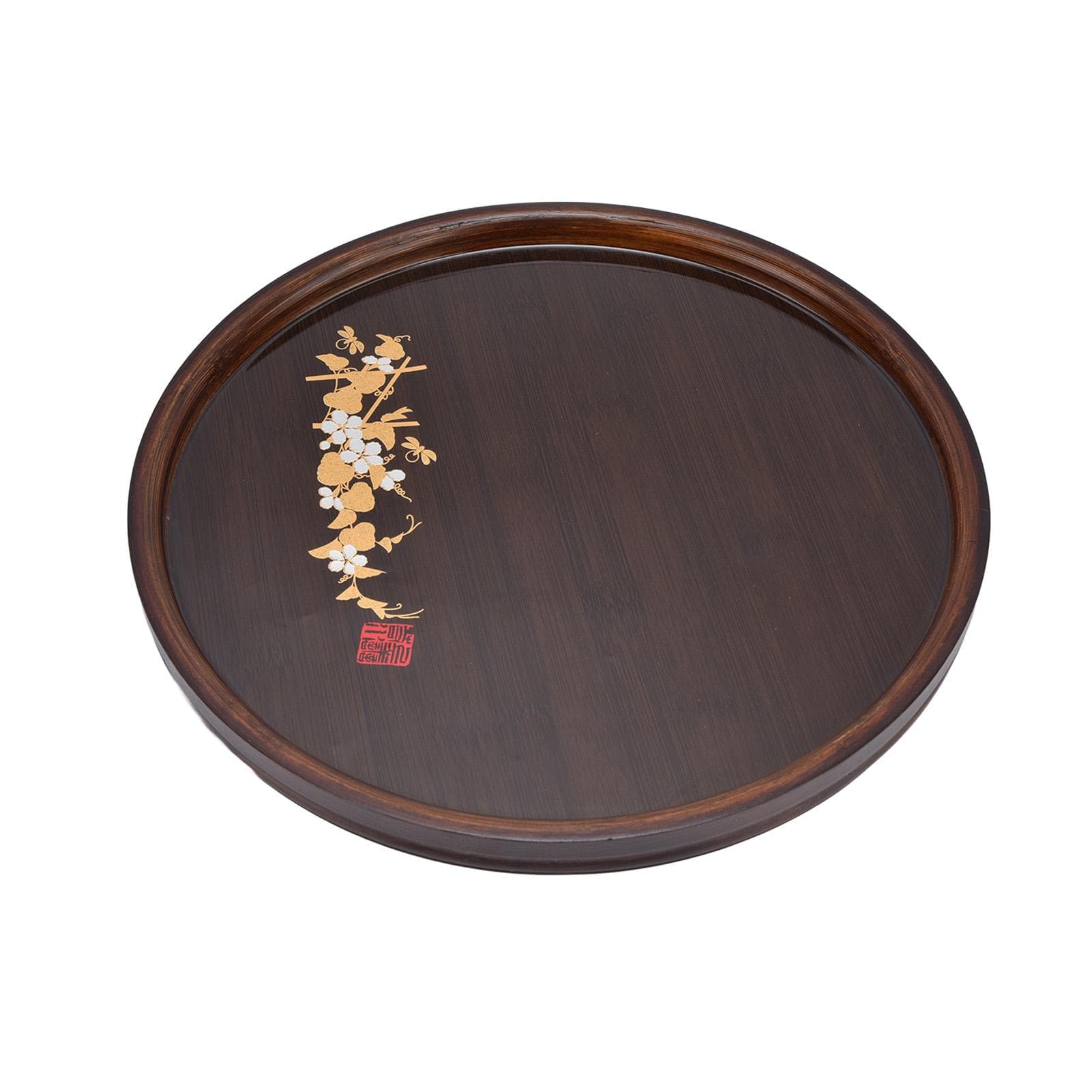 Bamboo Tea Tray Japanese Simple Novel Beautiful Resin Walnut Tea Tray for Home UseOval S